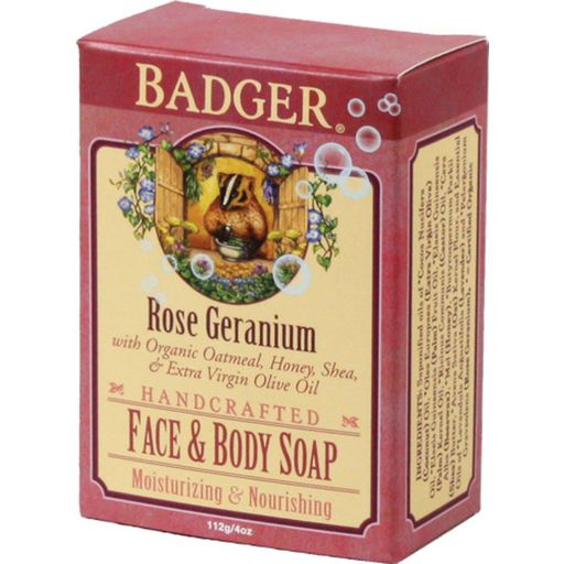 Badger Balm Rose Geranium Face & Body Soap