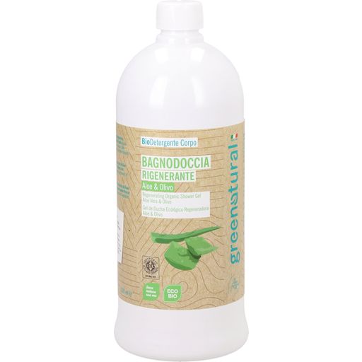 Greenatural Żel pod prysznic z aloesem i olwiką - 1 l