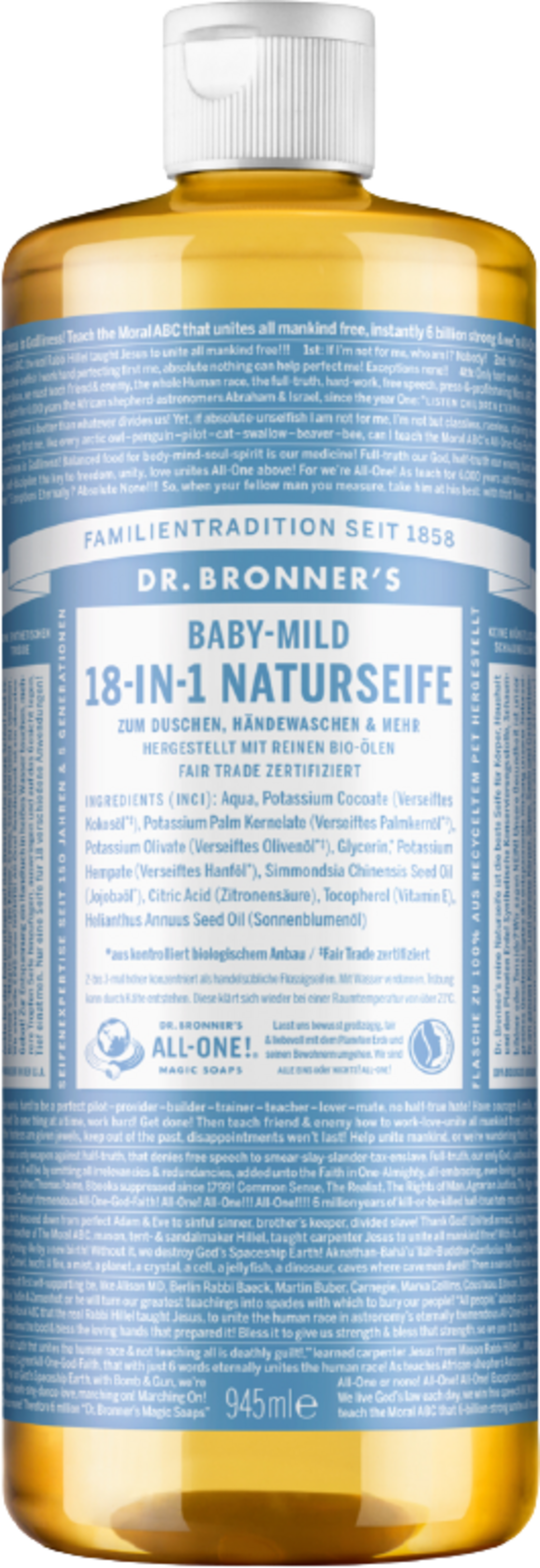 Dr. Bronner's 18in1 Naturseife Baby-Mild - 945 ml