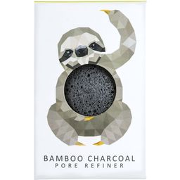 Rainforest Sloth Mini Face Puff with Bamboo Charcoal - 1 Stuk