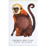 Rainforest Monkey Mini Face Puff z rdečo francosko glino