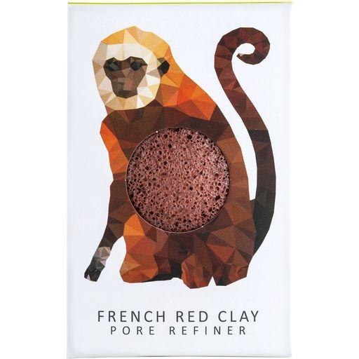 Rainforest Monkey Mini Face Puff with Red French Clay - 1 Stuk