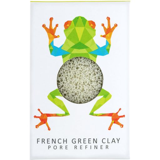 Rainforest Frog Mini Face Puff with Green French Clay - 1 kos
