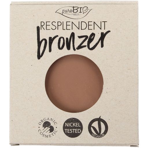 puroBIO cosmetics Sijajni bronzer REFILL - 03 Bež rjava refil