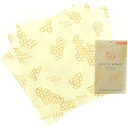 Bee's Wrap Bijenwasdoekjes, Set van 3 - Large (33x35cm)