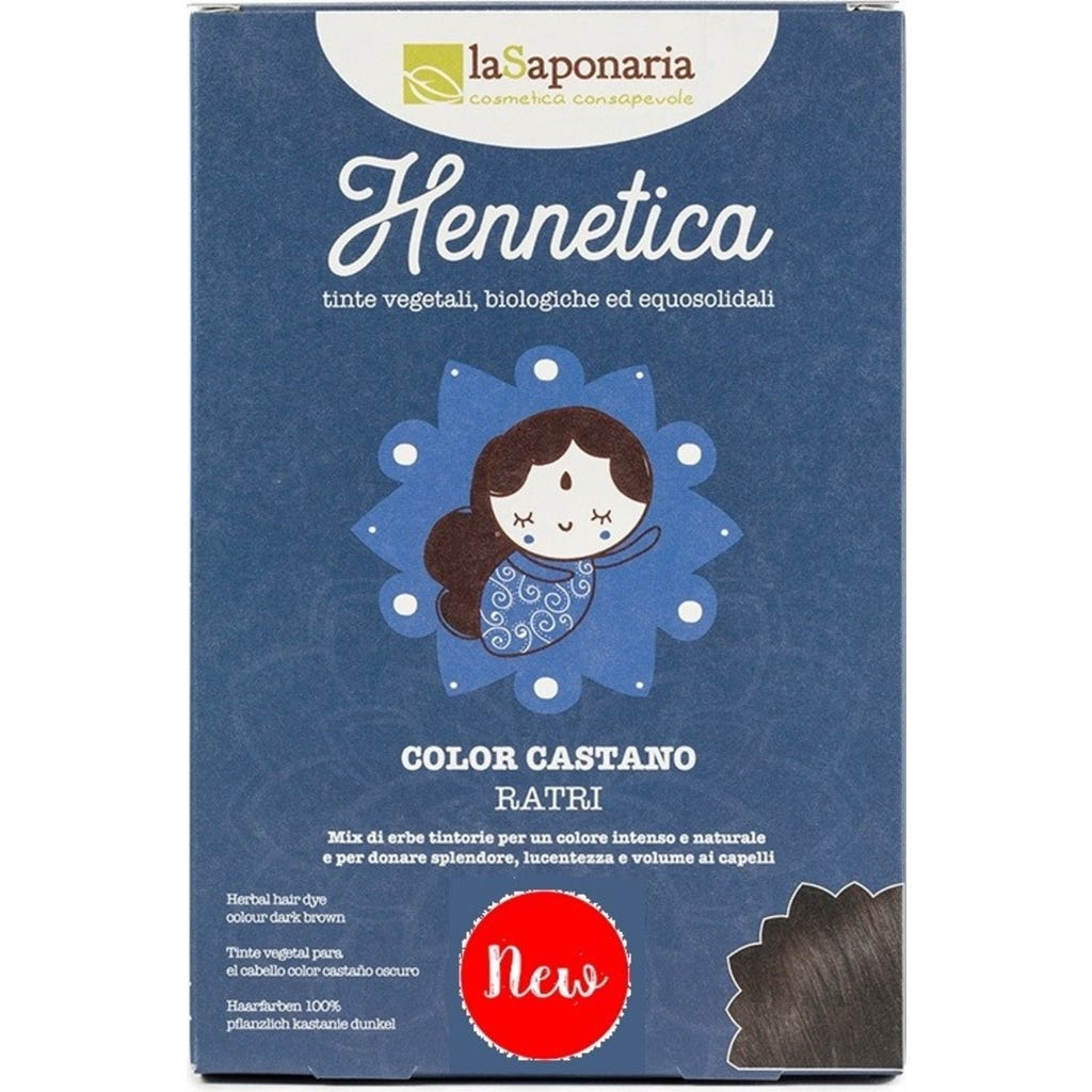 La Saponaria Hennetica Pflanzenhaarfarbe - Kupfer/Braun, 100 G, Vegan, Ohne Chemie