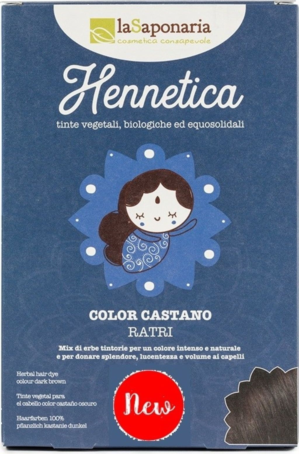 Tinta Vegetale Color Castano Scuro - Ratri - 100 g