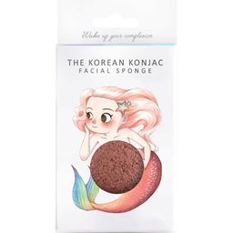 The Konjac Sponge Company Mythical Mermaid Sponge & Hook - Rdeča glina