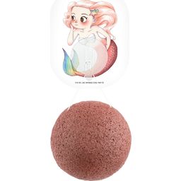 The Konjac Sponge Company Mythical Mermaid Sponge & Hook - Red Clay