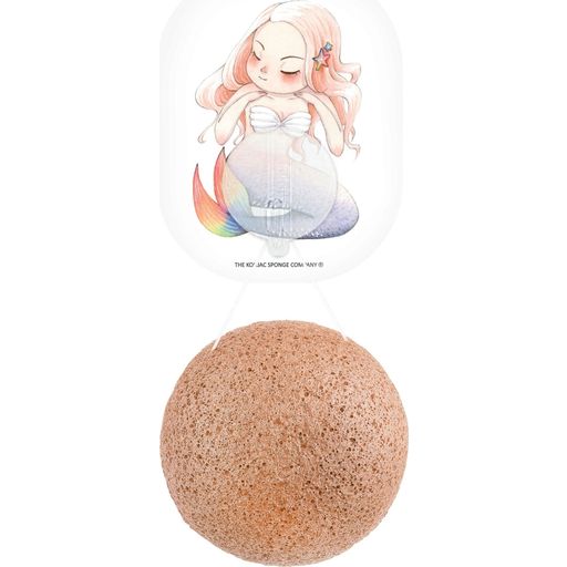 The Konjac Sponge Company Mythical Mermaid sieni ja koukku - Pink Clay