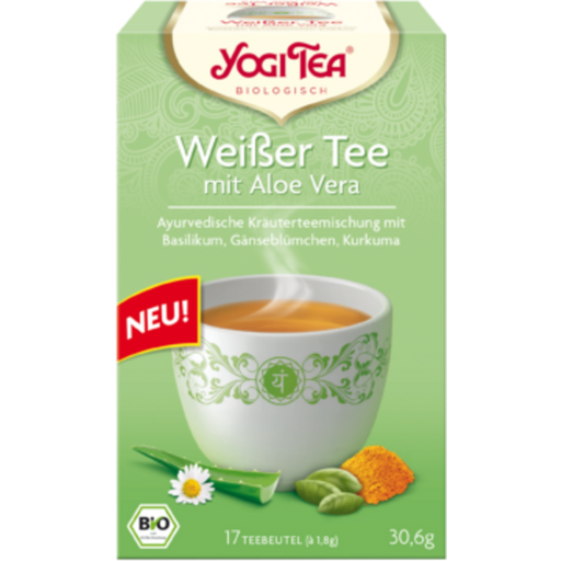 Yogi Tea Bio beli čaj z aloe vero  - 17 vreč.