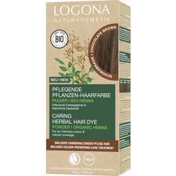 LOGONA Pflanzen-Haarfarbe Pulver Schokobraun - 100 g
