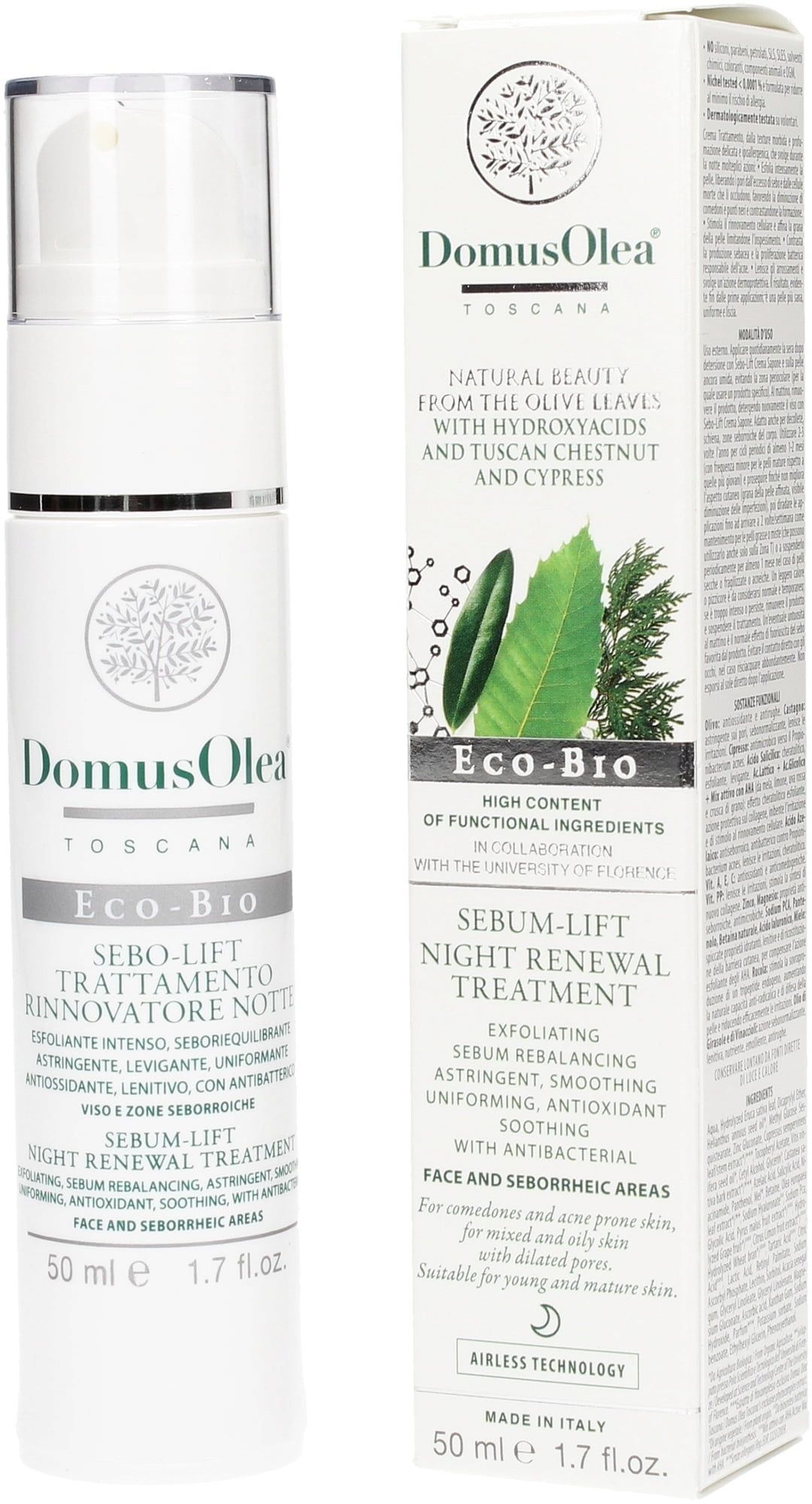 Domus Olea Toscana Sebo-Lift Regenerating Night Cream - 50 ml