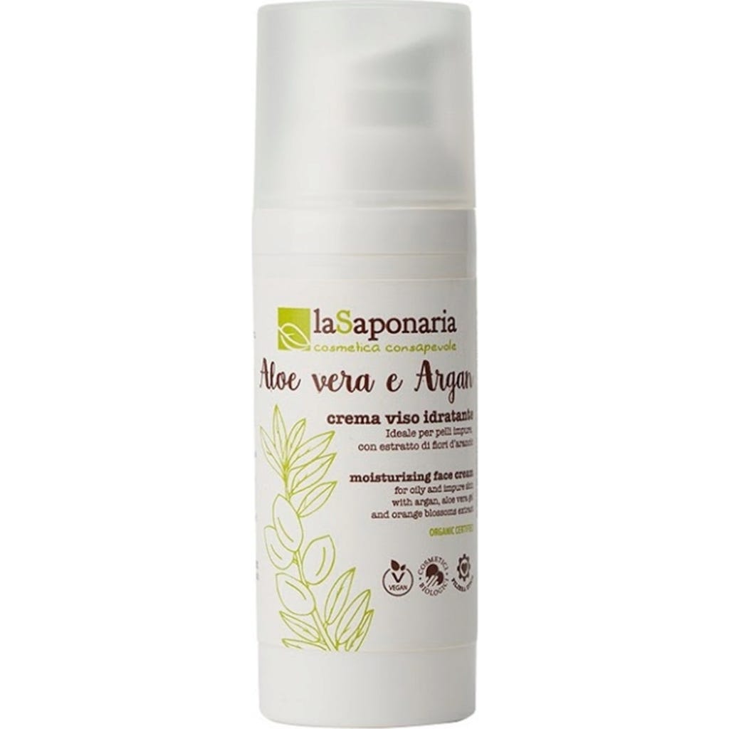 La Saponaria Hydrating Aloe Vera & Argan Face Cream, 50 ml