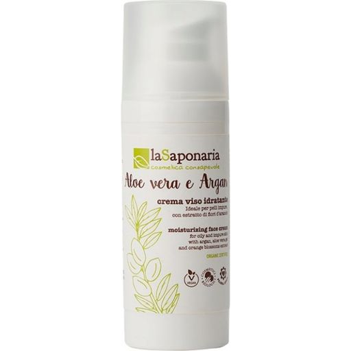 La Saponaria Crema Viso Idratante Aloe Vera e Argan - 50 ml