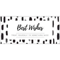 Best Wishes - Buono Regalo Stampato su Carta Riciclata