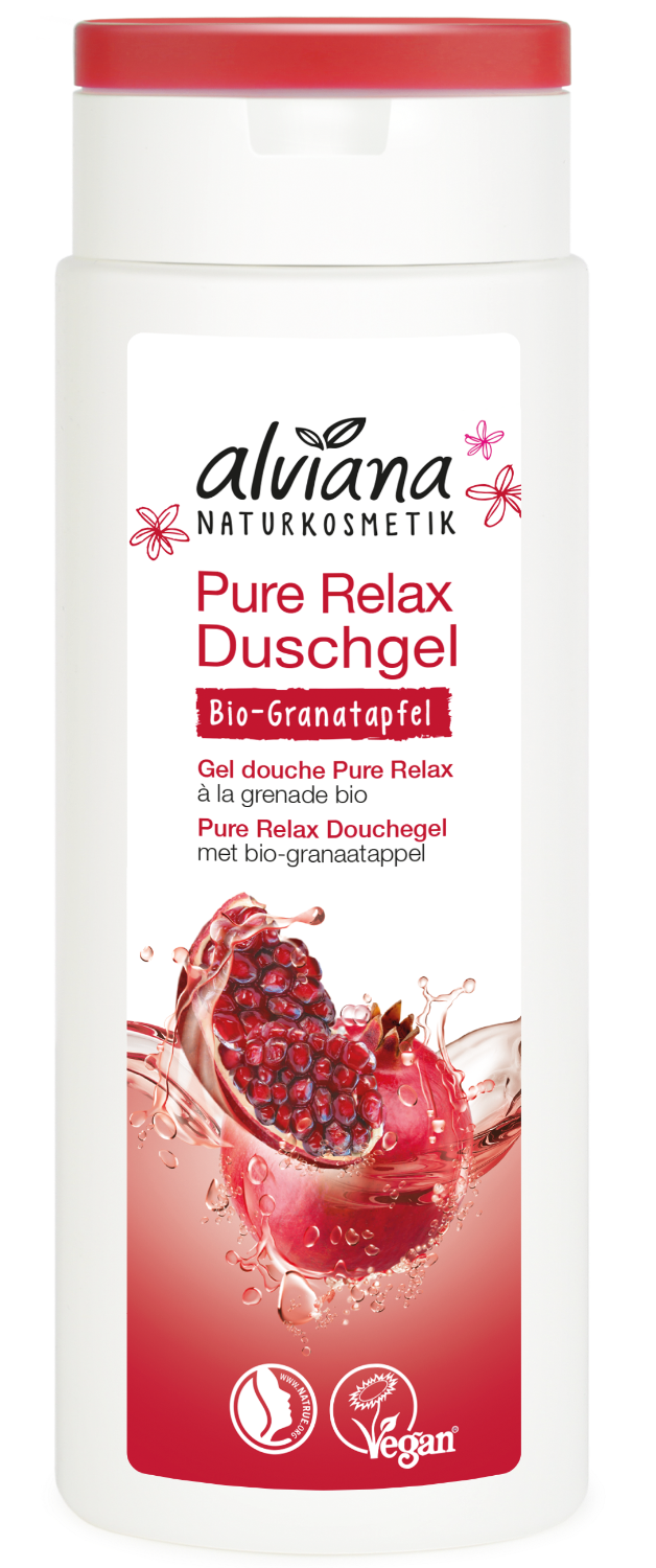 alviana Naturkosmetik Pure Relax Duschgel Bio-Granatapfel