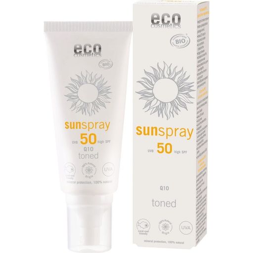 eco cosmetics Слънцезащитен спей SPF 50 тониран Q10 - 100 мл