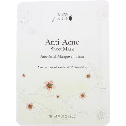 100% Pure Anti Acne Sheet Mask - 1 st.