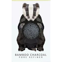Konjac Mini Pore Refiner Woodland Badger with Bamboo Charcoal
