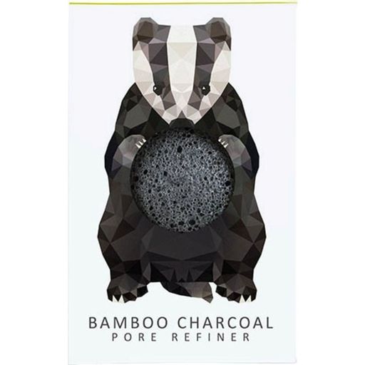 Konjac Mini Pore Refiner Woodland Badger with Bamboo Charcoal - 1 kpl