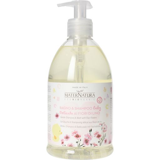 MaterNatura BABY jemný šampon a koupel s květy lnu - 500 ml
