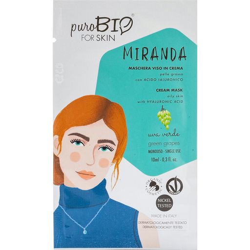 puroBIO cosmetics forSKIN Miranda krémmaszk - Zsíros bőr - 06 Grape