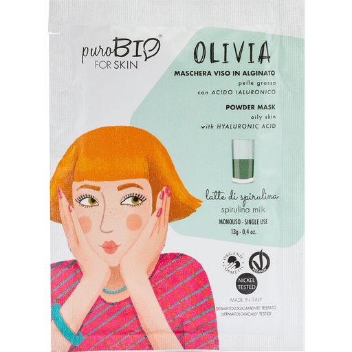 puroBIO cosmetics forSKIN Olivia Powder Mask Oily Skin - 12 Spirulina