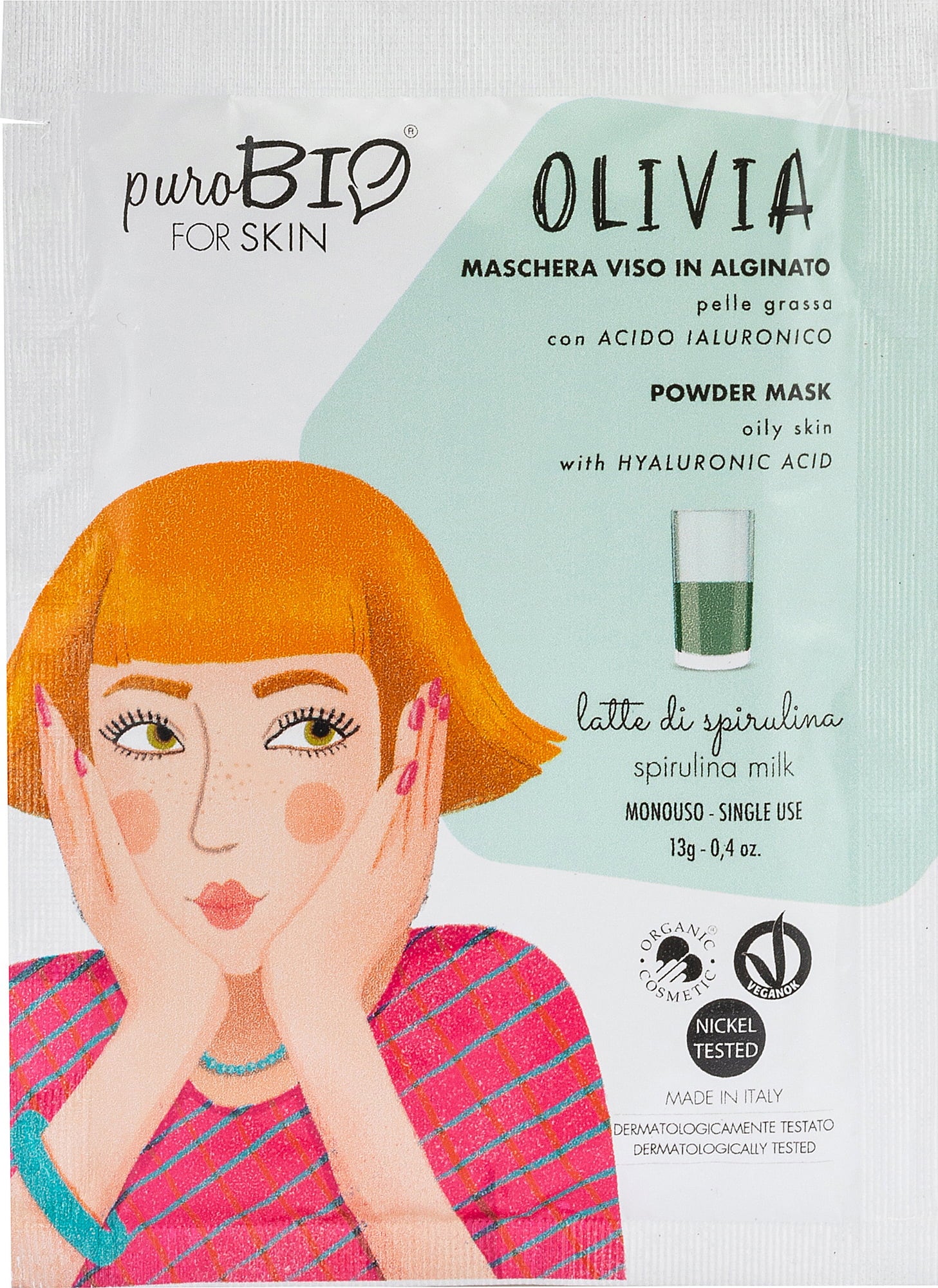 puroBIO Cosmetics forSKIN Olivia Powder Mask Oily Skin - 12 Spirulina