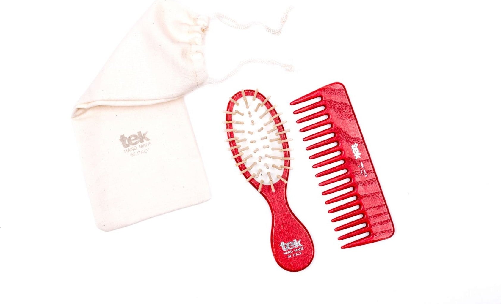 tek Kit da Borsetta con Custodia in Cotone - Rossi
