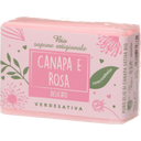 VERDESATIVA Milde Bio-Seife Hanf & Rose - 100 g