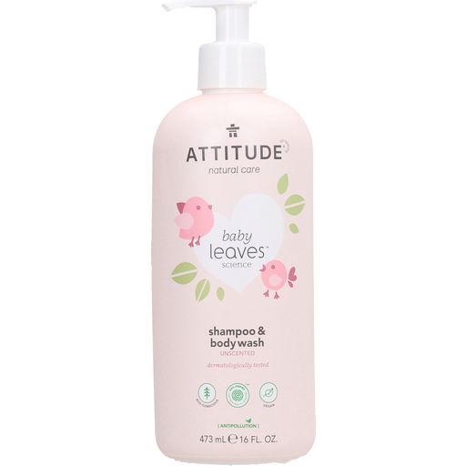 ATTITUDE baby leaves 2in1 Shampoo & Body Wash - Fragrance Free