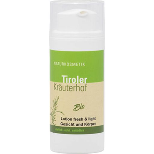 Tiroler Kräuterhof Fresh & light bio lotion arcra és testre - 100 ml