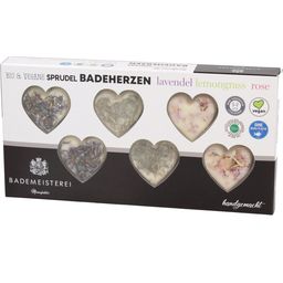 Bademeisterei Organic Bubble Bath Hearts, 6-piece set