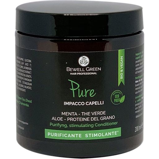 BeWell Green PURE puhdistava ja stimuloiva hiusnaamio - 200 ml