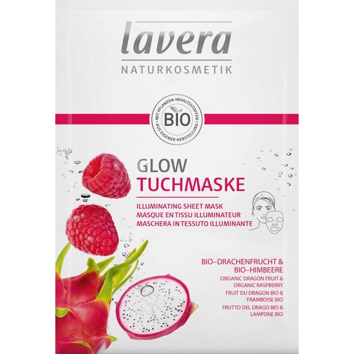 Glow Tuchmaske Bio-Drachenfrucht & Bio-Himbeere - 1 Stk