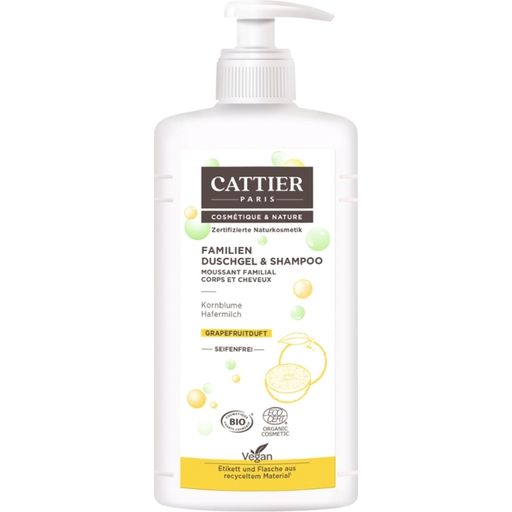 CATTIER Paris Rodinný sprchovací gél a šampón 2v1 - 500 ml