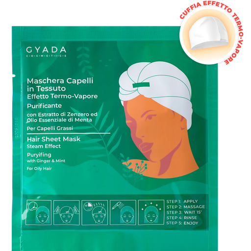 Gyada Cosmetics Masque Capillaire Clarifiant en Tissu - 60 ml
