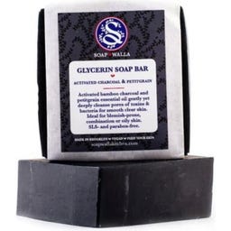Soapwalla Såpestykke med aktivt kull og petitgrain - 110 g