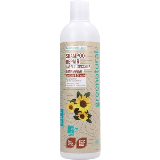 Greenatural Korjaava shampoo sheavoi & auringonkukka - 400 ml