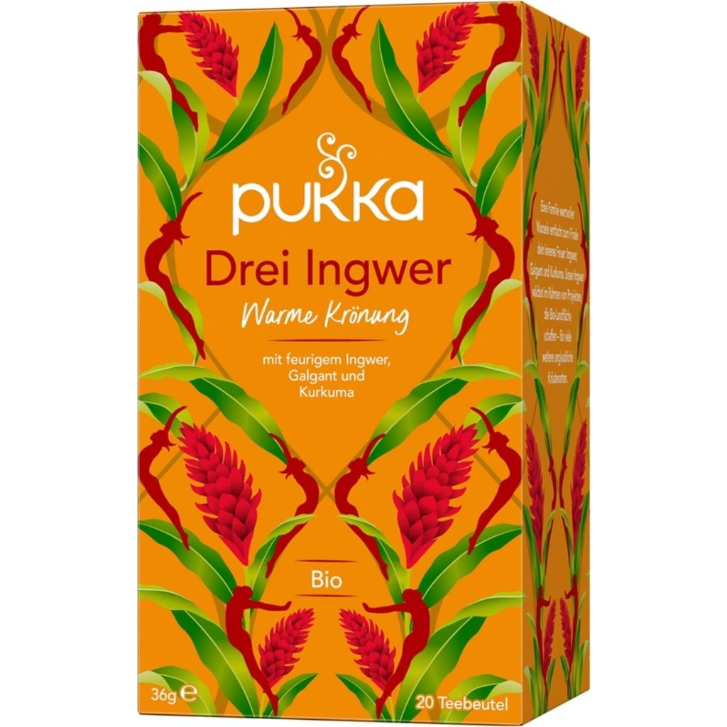 Pukka Three Ginger Organic Herbal Tea, 20 Pcs