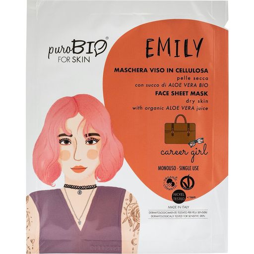 puroBIO cosmetics forSKIN Career Girl Sheet Mask - 14 - EMILY für trockene Haut