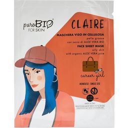 puroBIO cosmetics forSKIN Career Girl Sheet Mask - 17 - CLAIRE para piel grasa