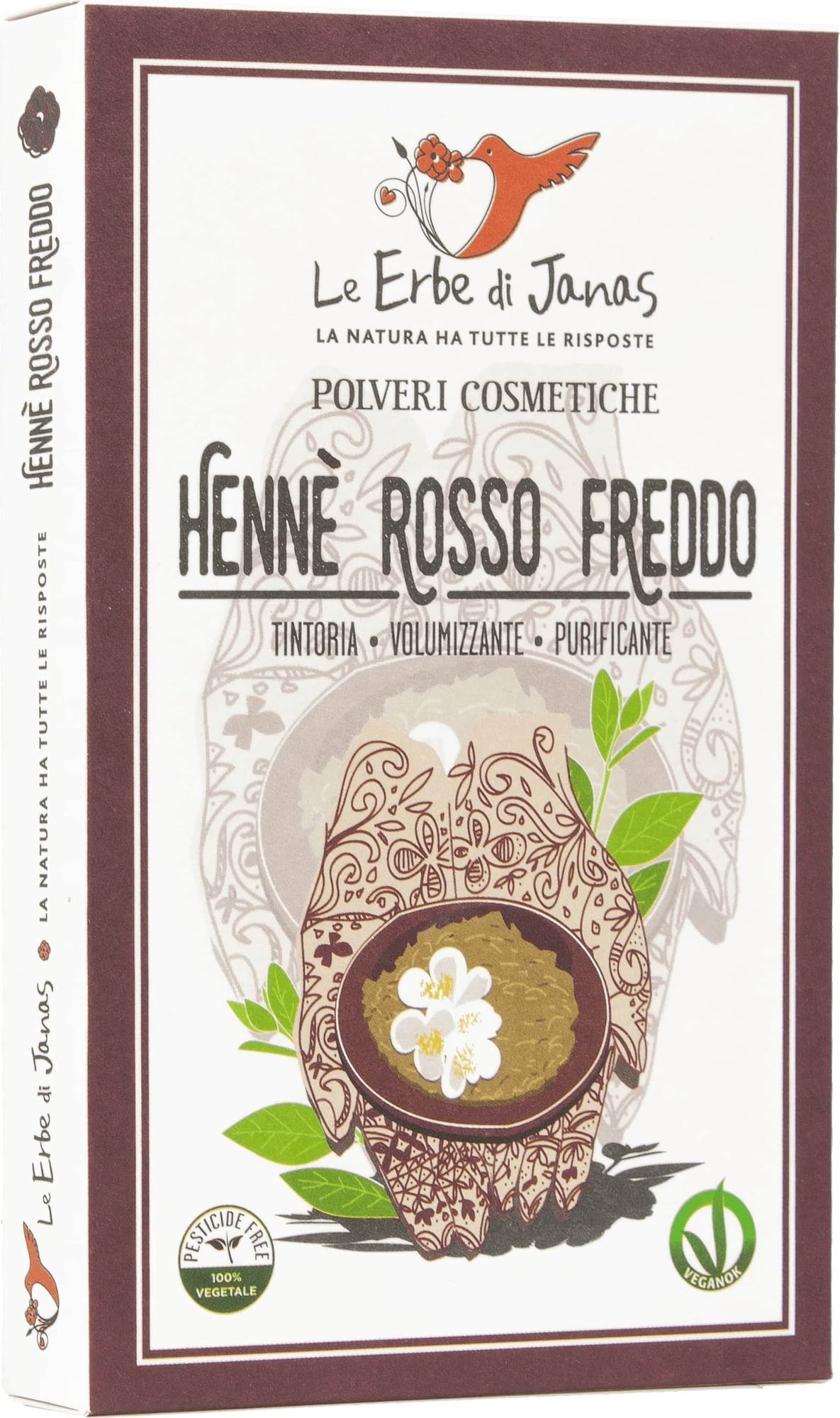 Le Erbe di Janas Henna (Rojo frío) - 100 g