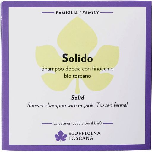 Biofficina Toscana Family 2-in-1 Solid Shampoo & Shower Gel - 80 g