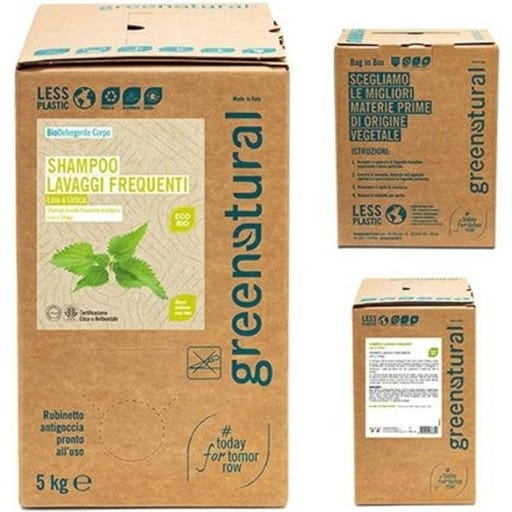 greenatural Shampoo Lavaggi Frequenti Lino & Ortica - 5 kg