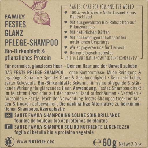 Sante Čvrsti šampon za sjaj - 60 g