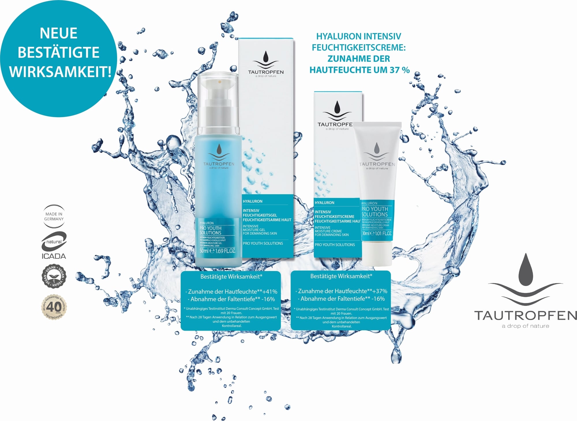 Tautropfen Hyaluron Intensive Moisture Gel - 50 ml