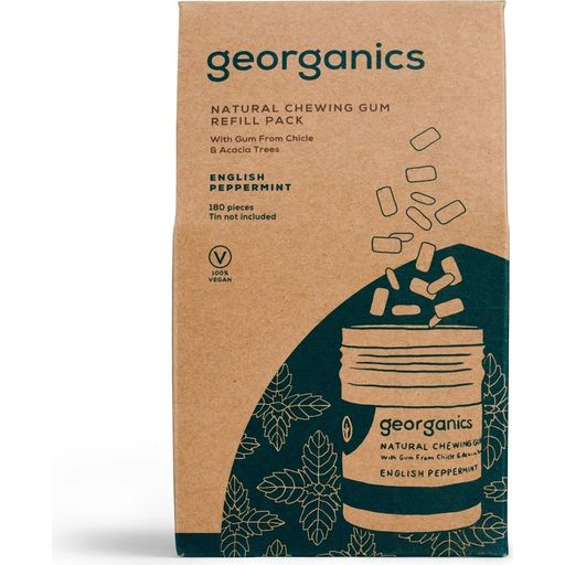 georganics English Peppermint Natural rágógumi - 180 darab