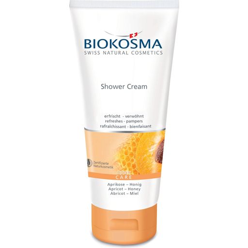 BIOKOSMA Organic Apricot & Honey Shower Cream - 200 ml